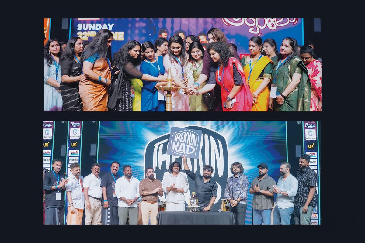 യുഎഇയില്‍ 'തേക്കിന്‍കാട്' സൗഹൃദ കൂട്ടായ്മ സംഘടനയിലെ വനിതകള്‍ ചേര്‍ന്നു ഭദ്രദീപം തെളിച്ച് ഉദ്ഘാടനം ചെയ്യുന്നു.